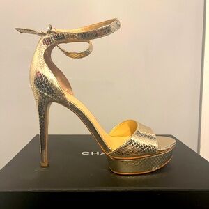 JLO gold sandals